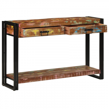 Gossi masa de consola multicolor 120x33x75 cm lemn masiv recuperat Gossi masa de consola multicolor 120x33x75 cm lemn masiv recuperat