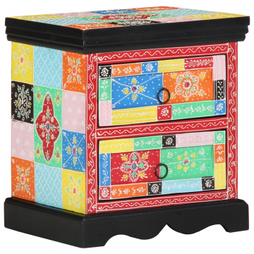 Gossi noptiera 2 piese multicolor 40x35x45 cm lemn compus Gossi noptiera 2 piese multicolor 40x35x45 cm lemn compus