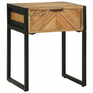 Gossi noptiera, 40x35x50 cm, lemn masiv de acacia Gossi noptiera, 40x35x50 cm, lemn masiv de acacia