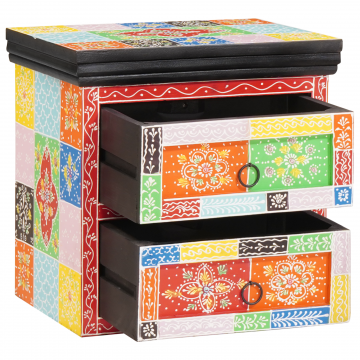 Gossi noptiera multicolor 40x30x40 cm lemn solid mango Gossi noptiera multicolor 40x30x40 cm lemn solid mango