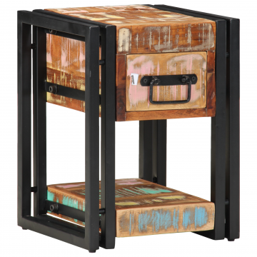 Gossi noptiere 2 buc 40x40x40 cm lemn masiv recuperat Gossi noptiere 2 buc 40x40x40 cm lemn masiv recuperat