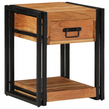 Gossi noptiere 2 bucati 40x40x50 cm lemn masiv de acacia Gossi noptiere 2 bucati 40x40x50 cm lemn masiv de acacia