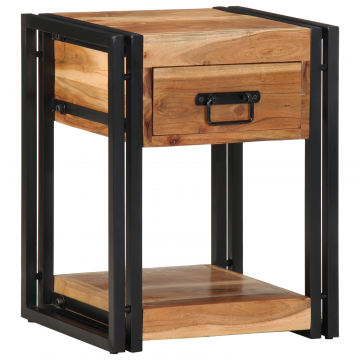 Gossi noptiere 2 piese 40x35x50 cm lemn solid de acacia Gossi noptiere 2 piese 40x35x50 cm lemn solid de acacia