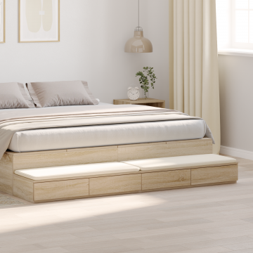 Gossi sertare de pat, stejar sonoma, 200x36,5x16,5 cm lemn prelucrat Gossi sertare de pat, stejar sonoma, 200x36,5x16,5 cm lemn prelucrat