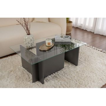 Masuta de cafea, Nordure, Vetrino, Antracit Masuta de cafea, Nordure, Vetrino, Antracit