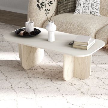 Masuta de cafea, Odessa, Becaj, 120x41.4x60 cm, Gresie / Travertin Masuta de cafea, Odessa, Becaj, 120x41.4x60 cm, Gresie / Travertin