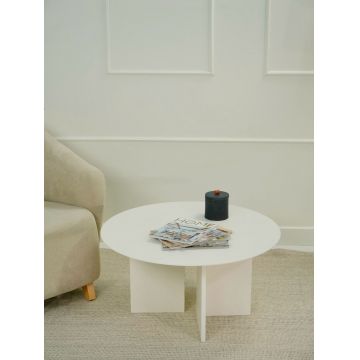 Masuta de cafea, Rotexa, Leo 42, 80x42x80 cm, Crem Masuta de cafea, Rotexa, Leo 42, 80x42x80 cm, Crem
