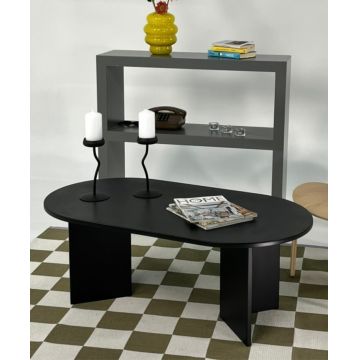Masuta de cafea, Rotexa, Leo Large, 110x42x60 cm, Negru Masuta de cafea, Rotexa, Leo Large, 110x42x60 cm, Negru