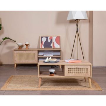 Masuta de cafea, Wolina, Calvin, 55x100x45 cm, Stejar Masuta de cafea, Wolina, Calvin, 55x100x45 cm, Stejar