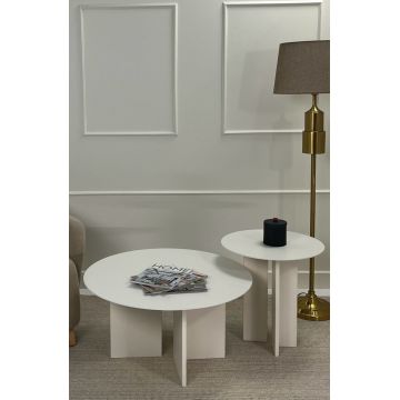 Set masuta de cafea, Rotexa, Leo (45 + 42), Crem Set masuta de cafea, Rotexa, Leo (45 + 42), Crem