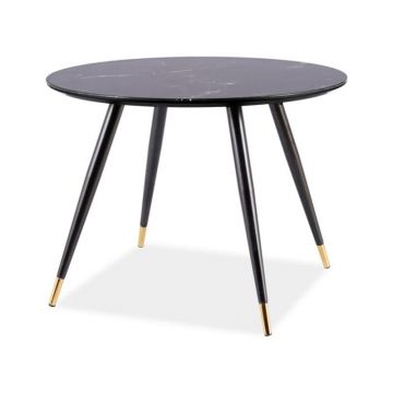 Masa Cyryl II rotunda Marmura Neagra - Ø100 x h76 cm