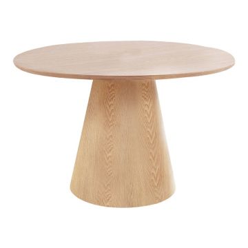 Masă de dining rotundă cu blat cu aspect de lemn de frasin ø 120 cm Bolton – House Nordic