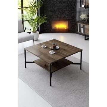 Masuta de cafea Black Line Coffee Table, Gri, 80 x 40 x 80 cm