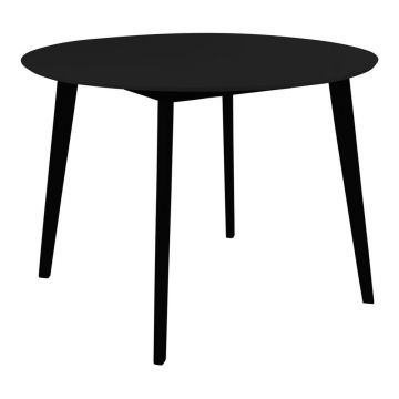 Masă de dining rotundă cu blat negru 105x105 cm Vojens – House Nordic