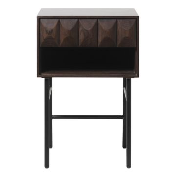 Măsuță auxiliară cu blat cu aspect de lemn de stejar Latina – Unique Furniture