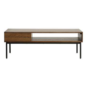 Măsuță de cafea maro cu blat cu aspect de lemn de stejar 62x120 cm Modica – Unique Furniture