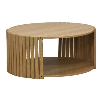 Masuta de cafea Heavenly MDF culoare lemn natural D83x38cm