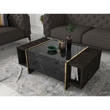 Măsuţă de cafea Veyron Negru 103.8x37.3x60 cm