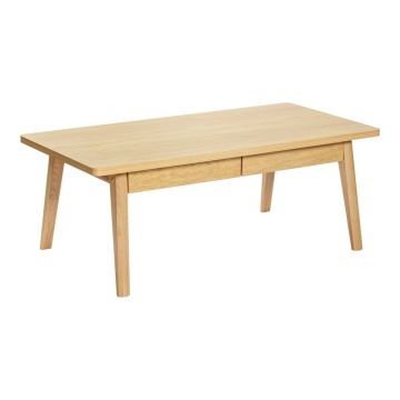 Măsuță de cafea în culoare naturală cu aspect de lemn de stejar 60x120 cm Nice – Woodman