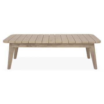 Masuta cafea pentru gradina/terasa Eastportt, 125x65x38 cm, lemn teak, maro