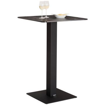 MASĂ DE BAR din metal, sticlă, ceramică 70/70/105 cm