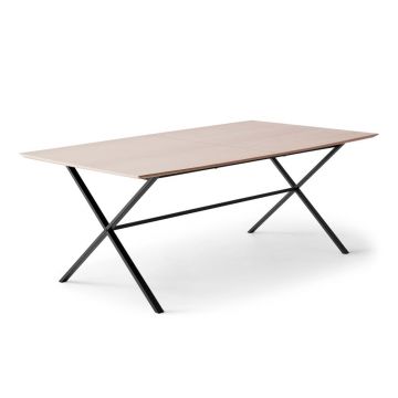 Masă de dining extensibilă cu blat cu aspect de lemn de stejar cu blat suplimentar 90x165 cm Meza – Hammel Furniture