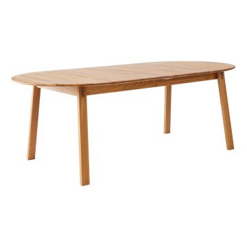 Masă de dining extensibilă din lemn de stejar cu blat suplimentar 100x220 cm Amalfi – Hammel Furniture