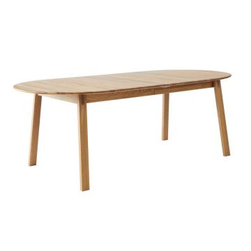 Masă de dining extensibilă din lemn de stejar cu blat suplimentar 100x220 cm Amalfi – Hammel Furniture