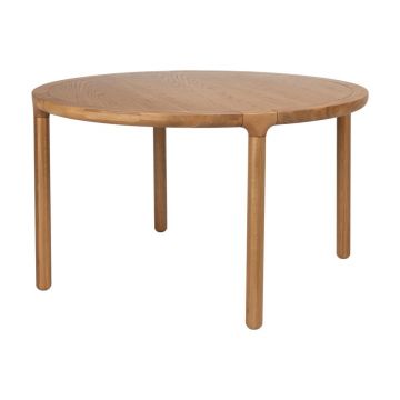 Masă de dining rotundă cu aspect de lemn de stejar ø 128 cm Storm – Zuiver