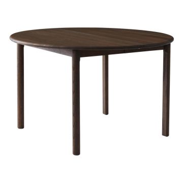 Masă de dining rotundă extensibilă din lemn de stejar cu blat suplimentar ø 120 cm Noor – Hammel Furniture