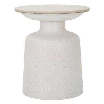 Măsuță auxiliară rotundă cu blat ceramic ø 40 cm Fush – Mauro Ferretti