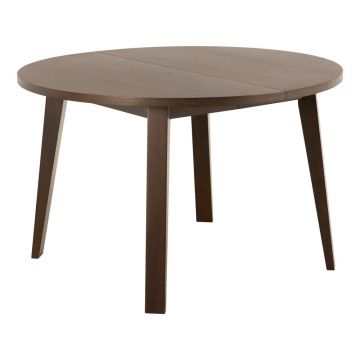 Masă de dining rotundă extensibilă cu aspect de lemn de stejar cu blat suplimentar ø 120 cm A-Line – Actona Masă de dining rotundă extensibilă cu aspect de lemn de stejar cu blat suplimentar ø 120 cm A-Line – Actona