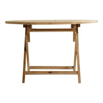 Masă de grădină rotundă din lemn de tec ø 120 cm Skaga – Hartman Masă de grădină rotundă din lemn de tec ø 120 cm Skaga – Hartman