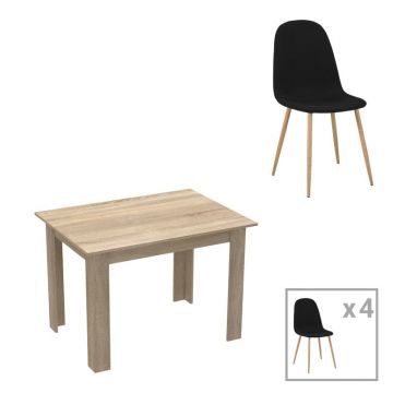 Set dining Manka-Bella, Pako World, MDF, 5 piese, Sonoma, 110x80x70 cm Set dining Manka-Bella, Pako World, MDF, 5 piese, Sonoma, 110x80x70 cm