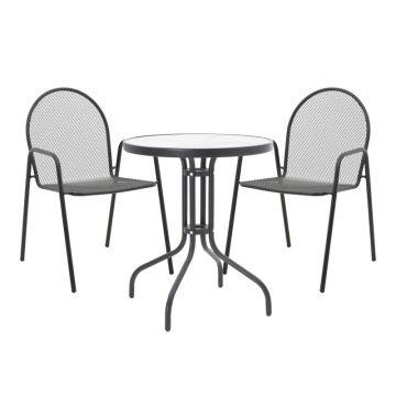 Set dining Watson-Tarete, Pako World, 3 piese, Negru Set dining Watson-Tarete, Pako World, 3 piese, Negru