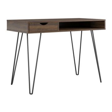 Birou cu aspect de lemn de nuc 49x104 cm Concord – Novogratz Birou cu aspect de lemn de nuc 49x104 cm Concord – Novogratz