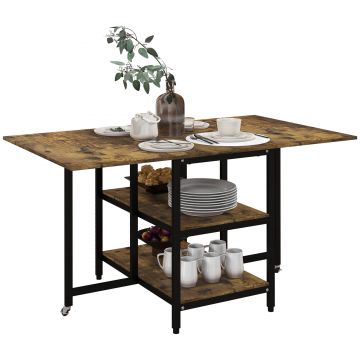 HOMCOM Masă Pliabilă Masă Extensibilă, Design Industrial, 140 cm x 80 cm x 75 cm | Aosom Romania HOMCOM Masă Pliabilă Masă Extensibilă, Design Industrial, 140 cm x 80 cm x 75 cm | Aosom Romania