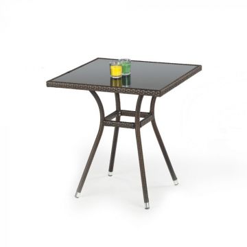 Masa de gradina MOBIL, ratan, maro inchis, 70x70x74 cm Masa de gradina MOBIL, ratan, maro inchis, 70x70x74 cm