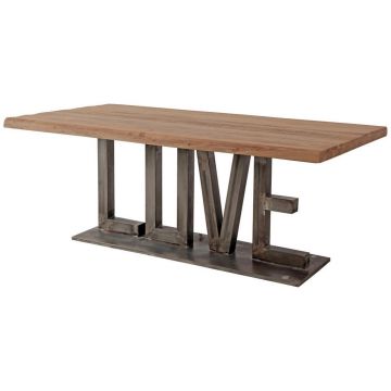 MASĂ din lemn, metal 200/100/76 cm MASĂ din lemn, metal 200/100/76 cm