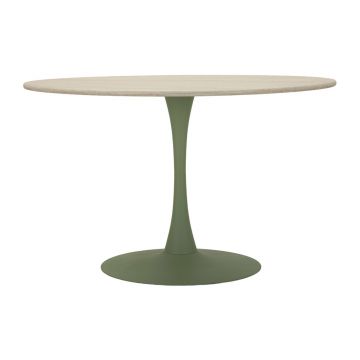 Masa dining Stockholm, Mauro Ferretti, 120x120x76 cm, MDF/fier, verde Masa dining Stockholm, Mauro Ferretti, 120x120x76 cm, MDF/fier, verde