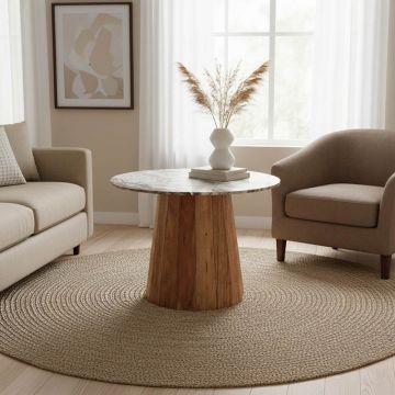 Masa Ezerdian boho Natural 120x120x76 cm Masa Ezerdian boho Natural 120x120x76 cm