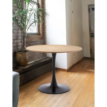 Masa Rotunda Mango, Stejar Si Negru, 100 x 75 Cm Masa Rotunda Mango, Stejar Si Negru, 100 x 75 Cm