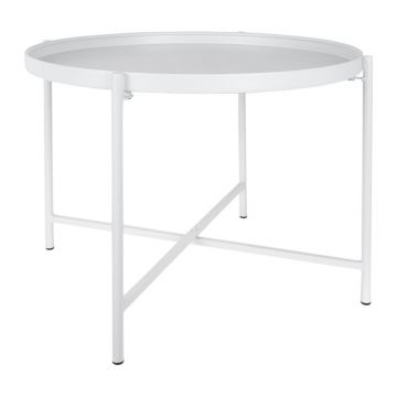 Măsuță de cafea albă rotundă din metal ø 50 cm Meseta – Leitmotiv Măsuță de cafea albă rotundă din metal ø 50 cm Meseta – Leitmotiv