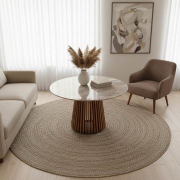 Masuta de cafea Mable boho Natural 120x120x76 cm Masuta de cafea Mable boho Natural 120x120x76 cm