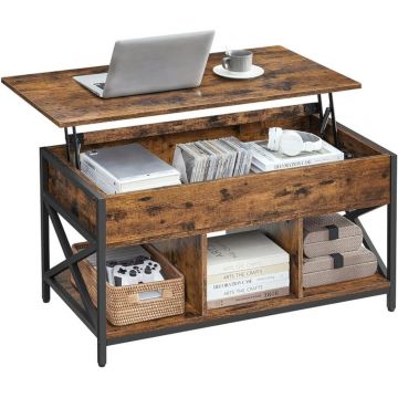 Masuta de cafea Vasagle Multifunctionala Maro 19.7 x 39.4 x (19.3-24.4) cm Masuta de cafea Vasagle Multifunctionala Maro 19.7 x 39.4 x (19.3-24.4) cm
