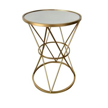 Masuta de cafea Vogaton metal auriu 40x40x56cm Masuta de cafea Vogaton metal auriu 40x40x56cm
