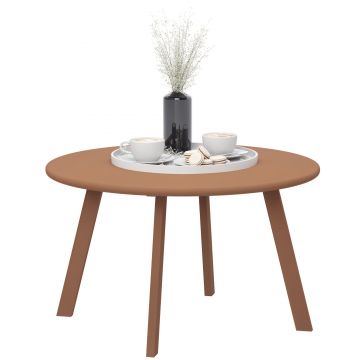 Outsunny Masă de cafea mică rotundă, masă auxiliară cu picioare antidrapante, cadru din metal, pentru grădină, Ø 70 x 42 cm, portocaliu | Aosom Romania Outsunny Masă de cafea mică rotundă, masă auxiliară cu picioare antidrapante, cadru din metal, pentru grădină, Ø 70 x 42 cm, portocaliu | Aosom Romania